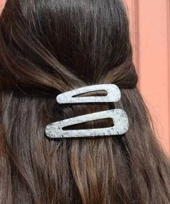 Astridandmiyu Large Aventurine Resin Hair Clip