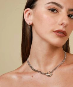 Astrid & Miyu Molten Stacking Set In Silver