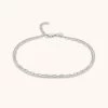 Astrid & Miyu New In Duo Chain Anklet In Silver 2 Astrid & Miyu New In Duo Chain Anklet In Silver