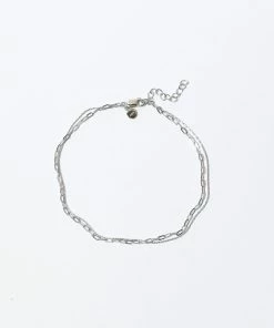 Astrid & Miyu New In Duo Chain Anklet In Silver 7 Astrid & Miyu New In Duo Chain Anklet In Silver