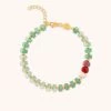 Astrid & Miyu Ocean Beaded Bracelet In Gold New In