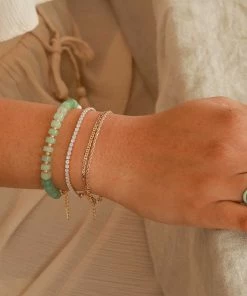 Astrid & Miyu Ocean Beaded Bracelet In Gold New In 10 Astrid & Miyu Ocean Beaded Bracelet In Gold New In