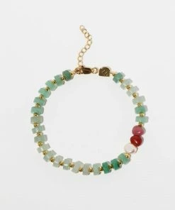Astrid & Miyu Ocean Beaded Bracelet In Gold New In 9 Astrid & Miyu Ocean Beaded Bracelet In Gold New In