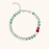 Astrid & Miyu Ocean Beaded Bracelet In Silver 2 Astrid & Miyu Ocean Beaded Bracelet In Silver