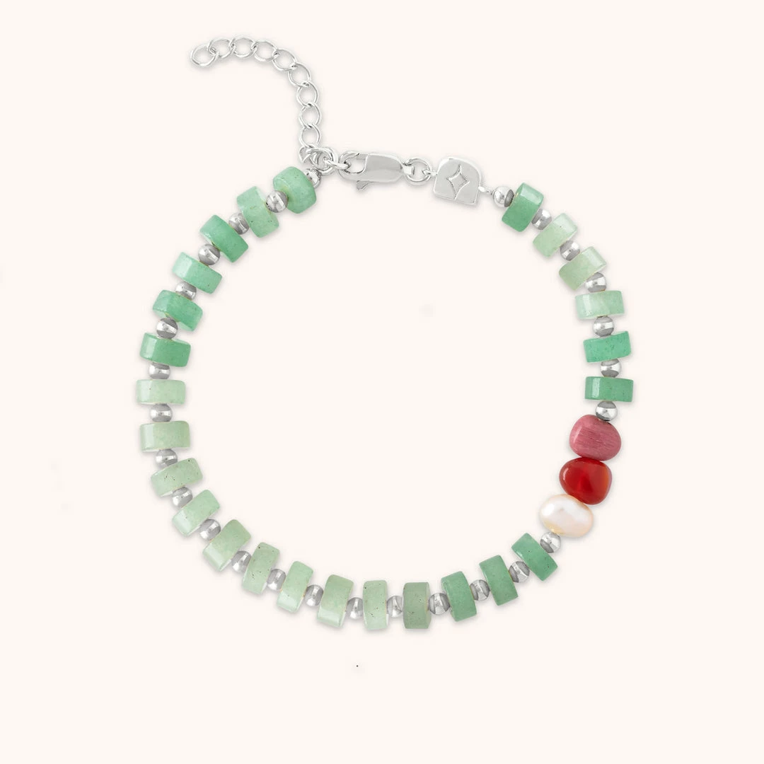 Astrid & Miyu Ocean Beaded Bracelet In Silver 3 Astrid & Miyu Ocean Beaded Bracelet In Silver