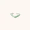 Astrid & Miyu New In Wave Mint Enamel Ear Cuff In Silver