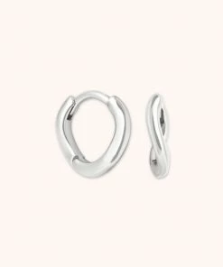 Astrid & Miyu Wave Huggies In Silver New In