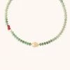 Astrid & Miyu Ocean Beaded Necklace In Gold New In 1 Astrid & Miyu Ocean Beaded Necklace In Gold New In