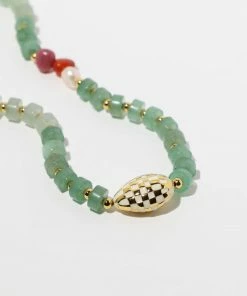 Astrid & Miyu Ocean Beaded Necklace In Gold New In 10 Astrid & Miyu Ocean Beaded Necklace In Gold New In