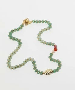 Astrid & Miyu Ocean Beaded Necklace In Gold New In 13 Astrid & Miyu Ocean Beaded Necklace In Gold New In