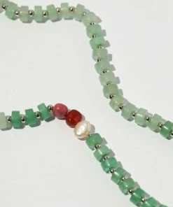 Astrid & Miyu New In Ocean Beaded Necklace In Silver 11 Astrid & Miyu New In Ocean Beaded Necklace In Silver