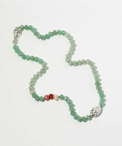Astrid & Miyu New In Ocean Beaded Necklace In Silver 9 Astrid & Miyu New In Ocean Beaded Necklace In Silver