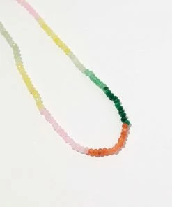 Astrid & Miyu Solar Rainbow Beaded Necklace In Silver New In 9 Astrid & Miyu Solar Rainbow Beaded Necklace In Silver New In