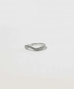 Astrid & Miyu New In Wave Crystal Ring In Silver