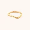 Astrid & Miyu Wave Ring In Gold New In