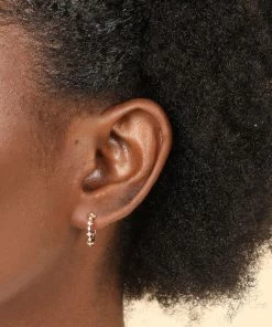 Astrid & Miyu Cosmic Star 11.5mm Hoop In Gold