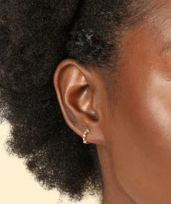 Astrid & Miyu New In Cosmic Star 6.5mm Hoop In Gold