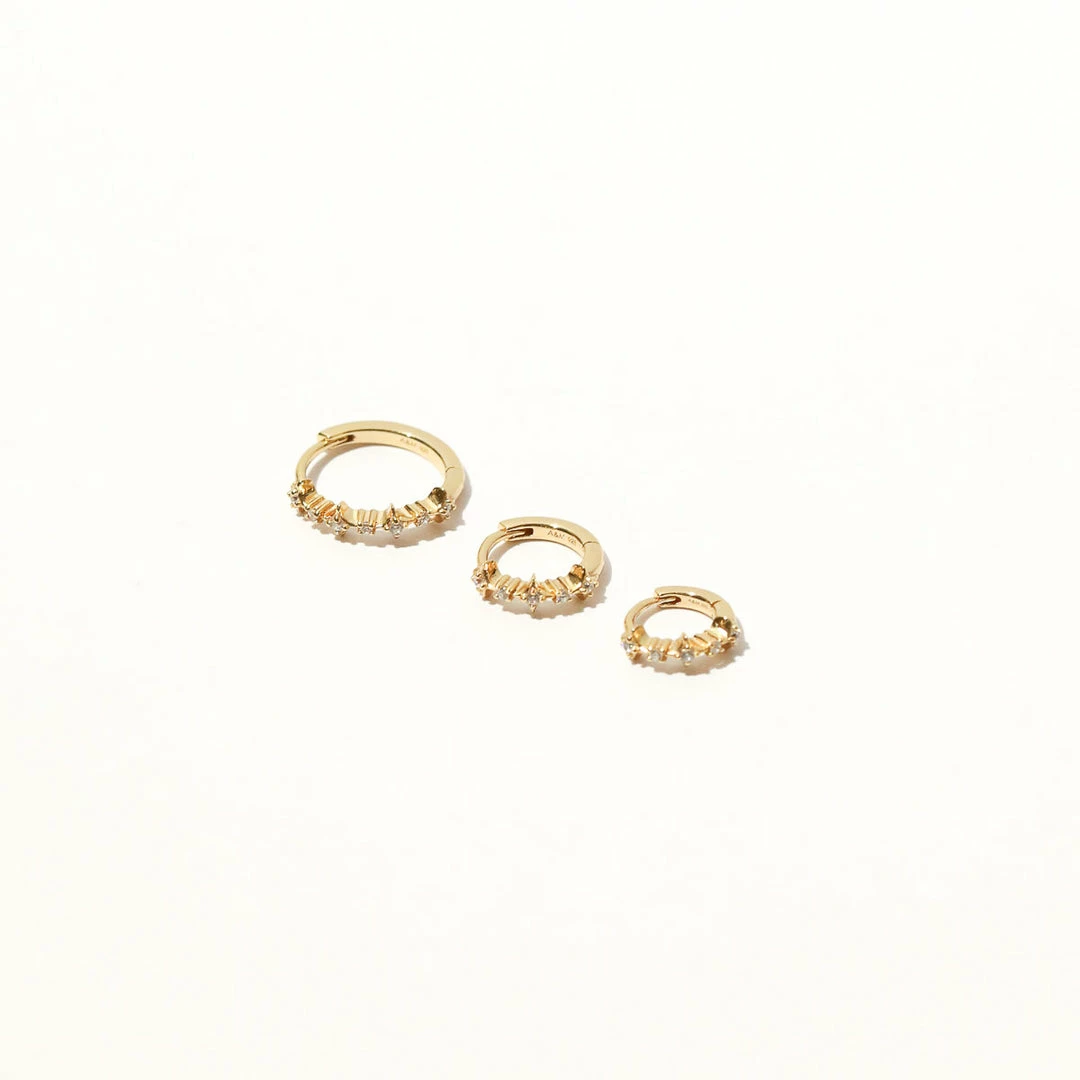 Astrid & Miyu Cosmic Star 8mm Hoop In Gold New In 7 Astrid & Miyu Cosmic Star 8mm Hoop In Gold New In