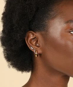 Astrid & Miyu New In Bold Medium Hoops In Gold