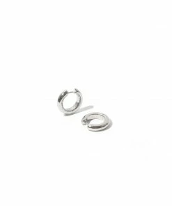 Astrid & Miyu Bold Medium Hoops In Silver 9 Astrid & Miyu Bold Medium Hoops In Silver