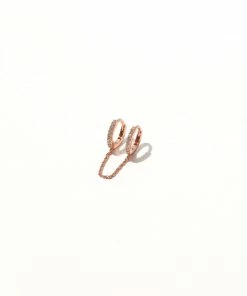 Astrid & Miyu Chain Link Huggies In Rose Gold New In 8 Astrid & Miyu Chain Link Huggies In Rose Gold New In