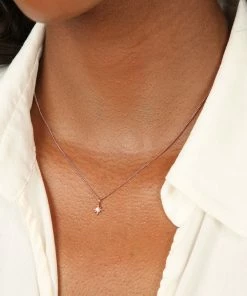 Astrid & Miyu Twilight Star Pendant Necklace In Rose Gold
