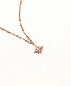 Astrid & Miyu Twilight Star Pendant Necklace In Rose Gold