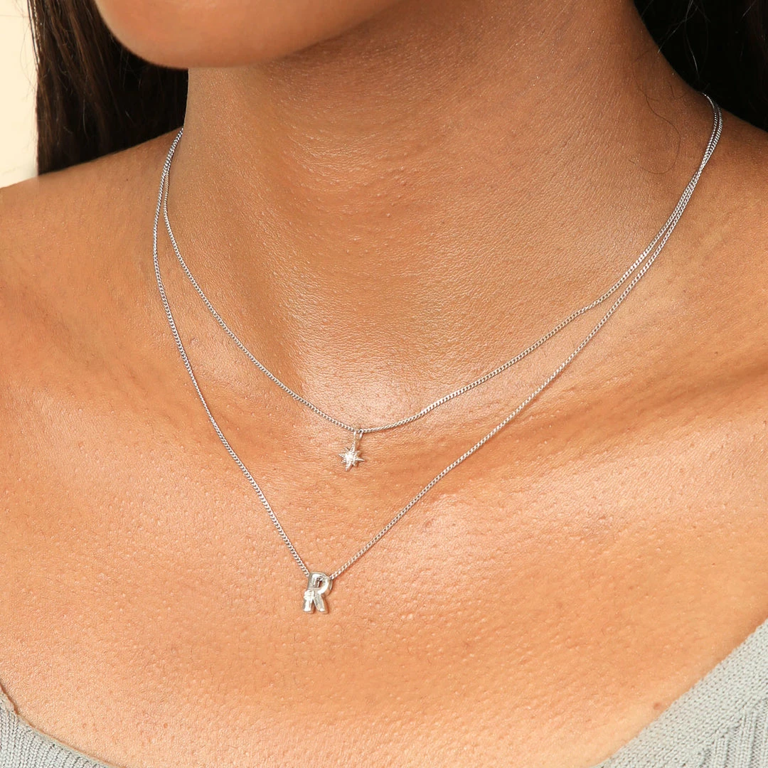 Astrid & Miyu Twilight Star Pendant Necklace In Silver New In 6 Astrid & Miyu Twilight Star Pendant Necklace In Silver New In