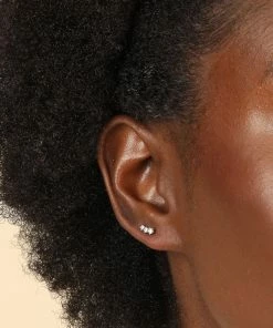 Astrid & Miyu Glimmer Crystal Climber Stud Earrings In Gold