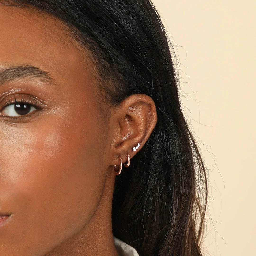 Astrid & Miyu New In Glimmer Crystal Climber Stud Earrings In Rose Gold 6 Astrid & Miyu New In Glimmer Crystal Climber Stud Earrings In Rose Gold