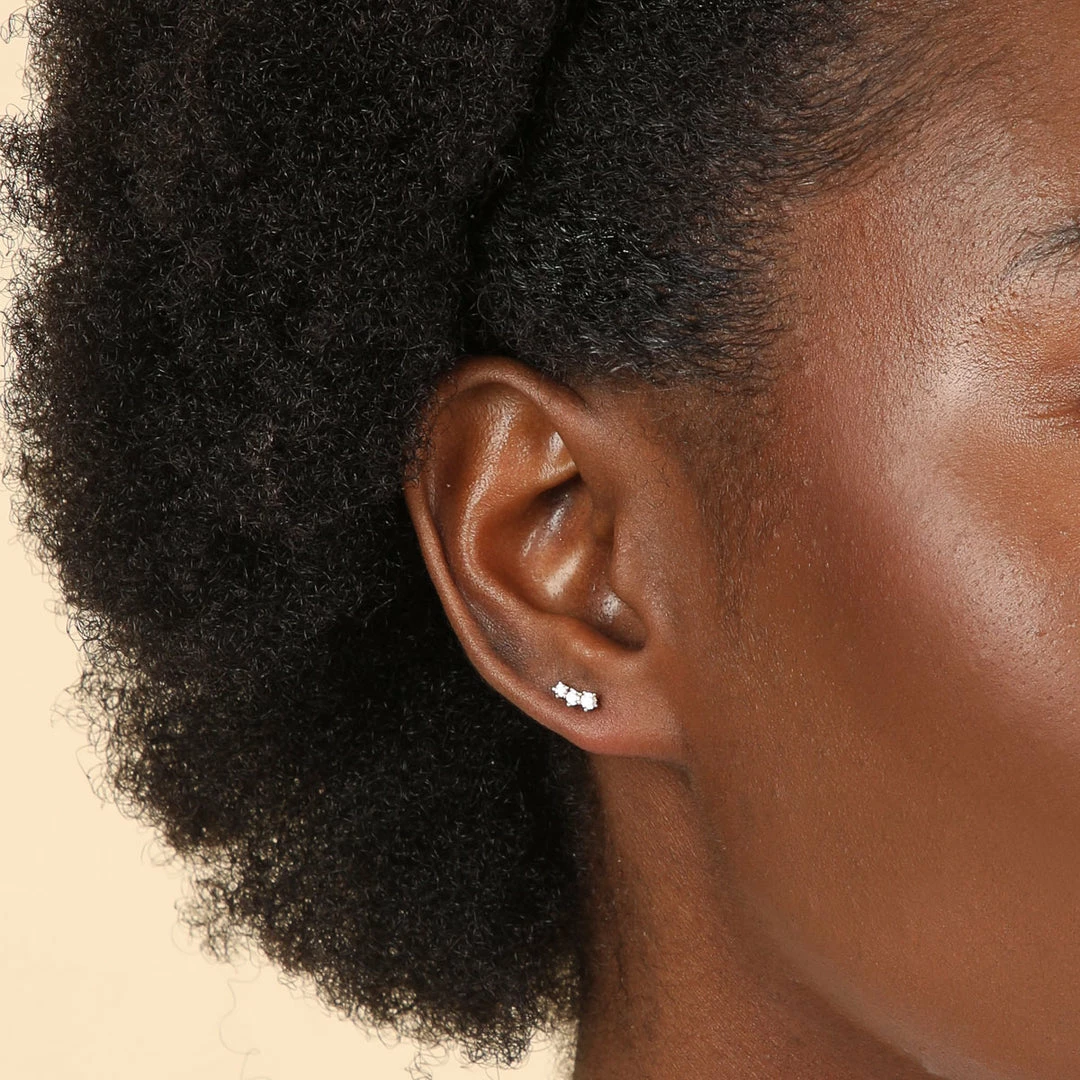 Astrid & Miyu New In Glimmer Crystal Climber Stud Earrings In Rose Gold 4 Astrid & Miyu New In Glimmer Crystal Climber Stud Earrings In Rose Gold