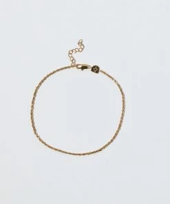 Astrid & Miyu New In Rope Chain Anklet In Gold