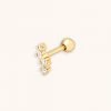 Astrid & Miyu Gleam Crystal Barbell In Gold 2 Astrid & Miyu Gleam Crystal Barbell In Gold