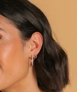 Astrid & Miyu New In Essential 8mm Hoop In Rose Gold