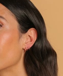 Astrid & Miyu New In Essential 8mm Hoop In Rose Gold 14 Astrid & Miyu New In Essential 8mm Hoop In Rose Gold