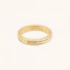 Astrid & Miyu Elevate Ridge Band Ring In Gold