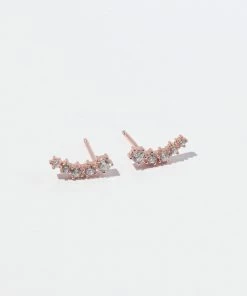 Astrid & Miyu New In Illume Crystal Climber Stud Earrings In Rose Gold 8 Astrid & Miyu New In Illume Crystal Climber Stud Earrings In Rose Gold
