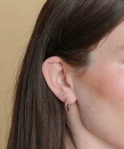 Astrid & Miyu Pear Crystal Stud Earrings In Rose Gold New In