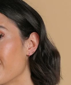 Astrid & Miyu Wave Piercing Stud In Solid Gold