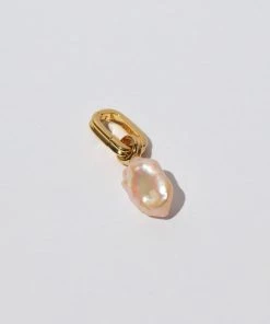 Astrid & Miyu Pearl Pendant Charm In Gold New In