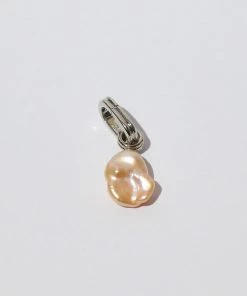 Astrid & Miyu Pearl Pendant Charm In Silver New In