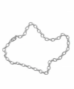 Astrid & Miyu New In Open Link Chain Necklace In Silver