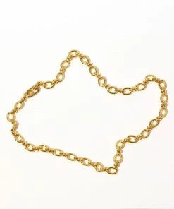 Astrid & Miyu Open Link Chain Necklace In Gold