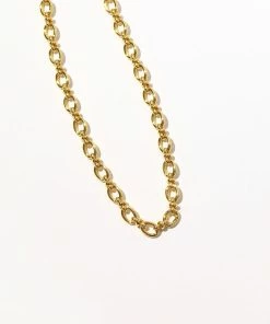 Astrid & Miyu Open Link Chain Necklace In Gold