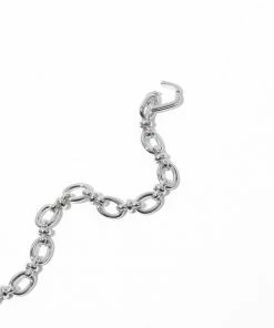 Astrid & Miyu New In Open Link Chain Necklace In Silver