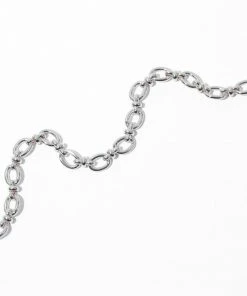 Astrid & Miyu New In Open Link Chain Necklace In Silver
