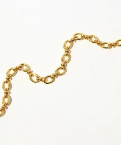 Astrid & Miyu Open Link Chain Necklace In Gold