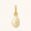 Astrid & Miyu Checkerboard Pendant Charm In Gold New In