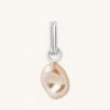 Astrid & Miyu Pearl Pendant Charm In Silver New In