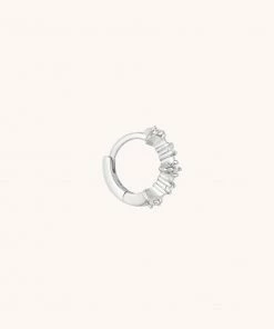 Astrid & Miyu Cosmic Star 6.5mm Hoop In Silver New In